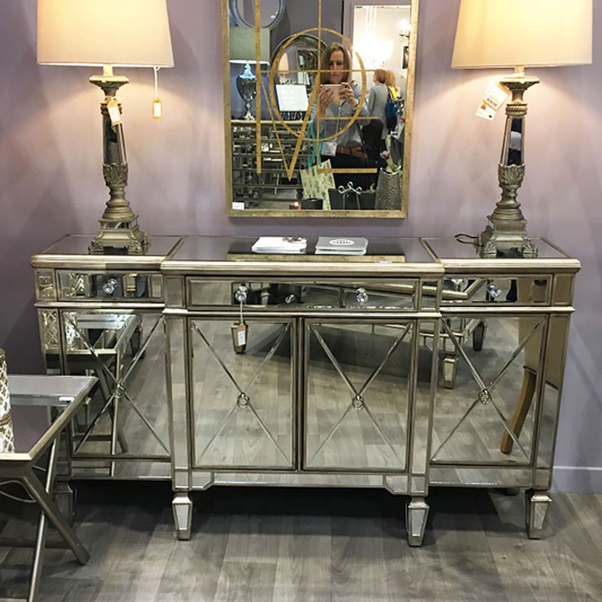 Styling Secrets for Your 29" Antique Gold Mirrored Cabinet