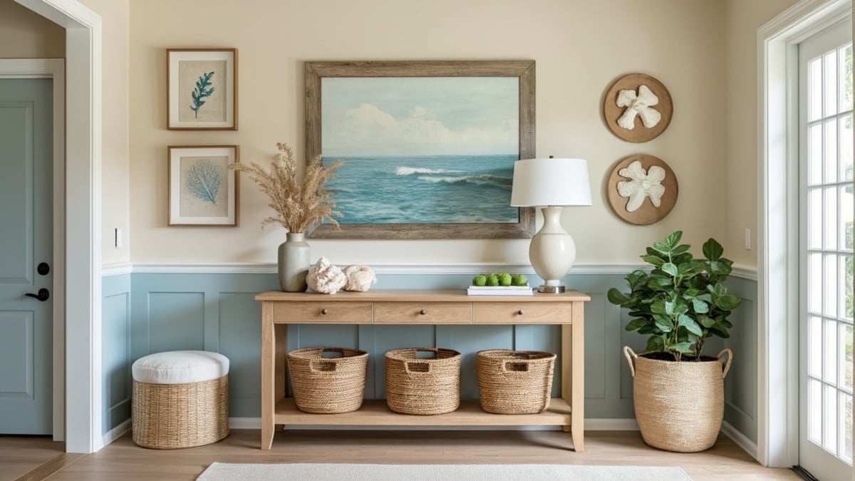 Bringing Coastal Charm to Your Home with this Entryway Storage