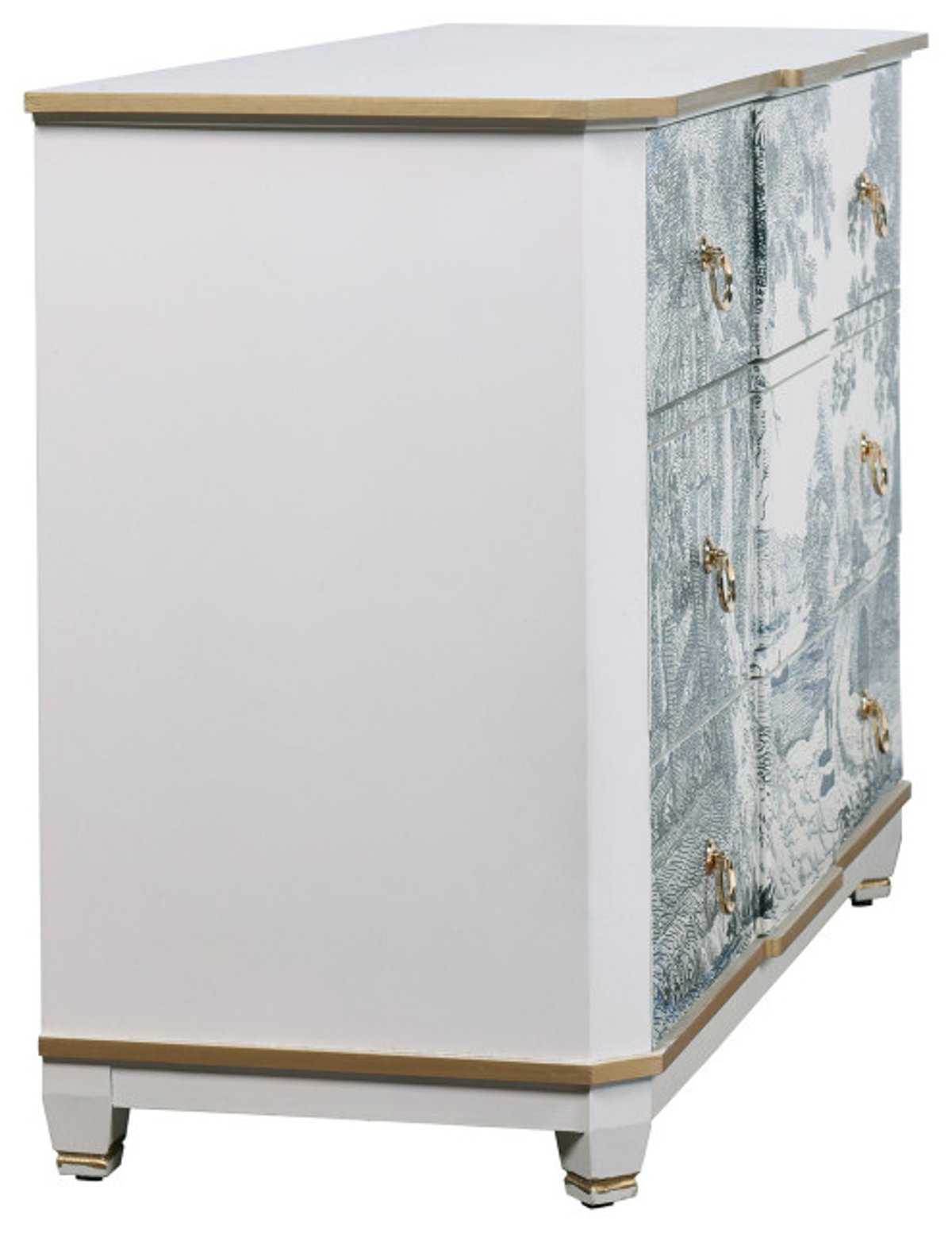 Unpacking the Dann Foley 3-Drawer Chest White and Gold Style