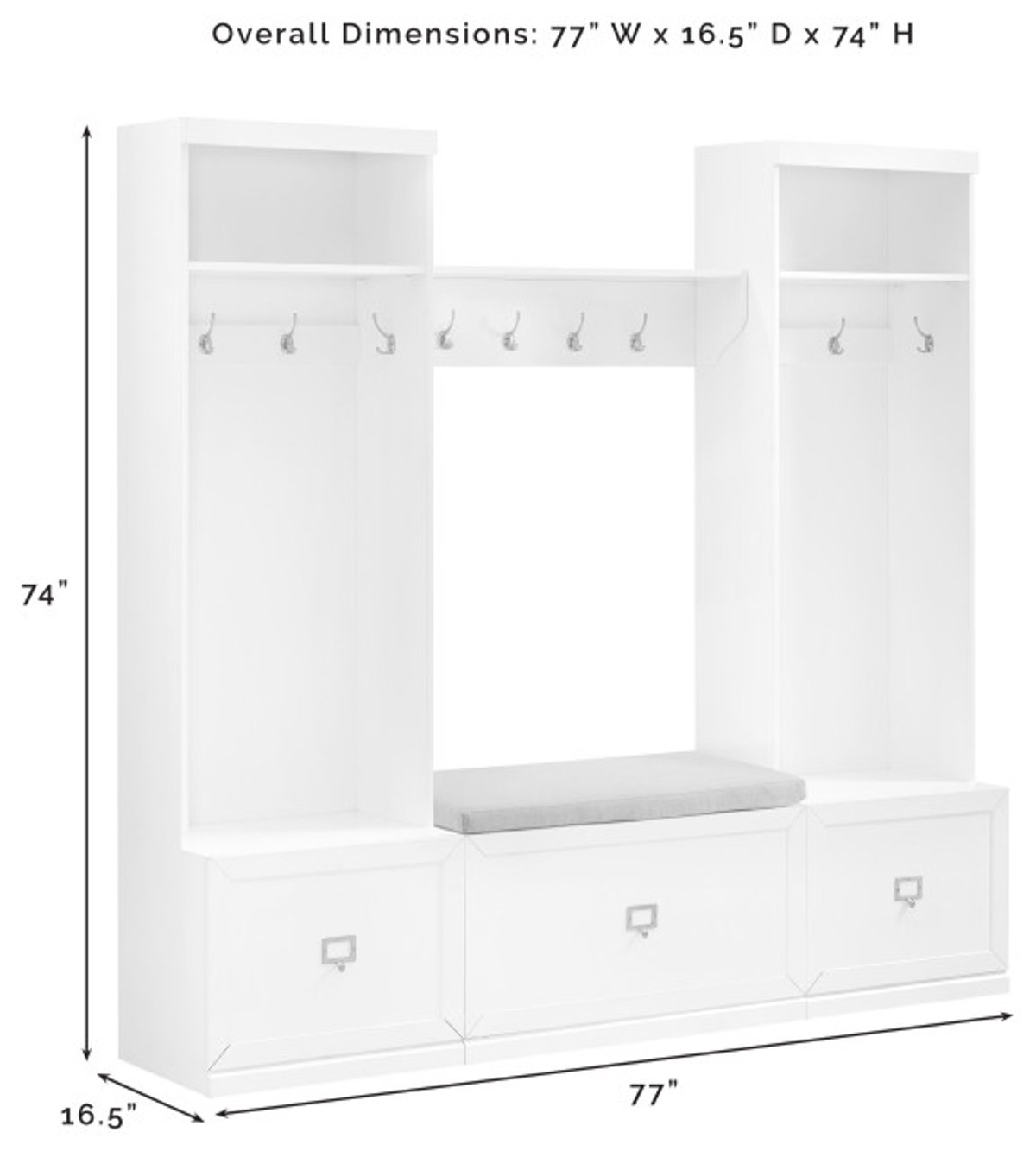 Unlock Your Entryway's Potential with the Harper White Bench and Shelf