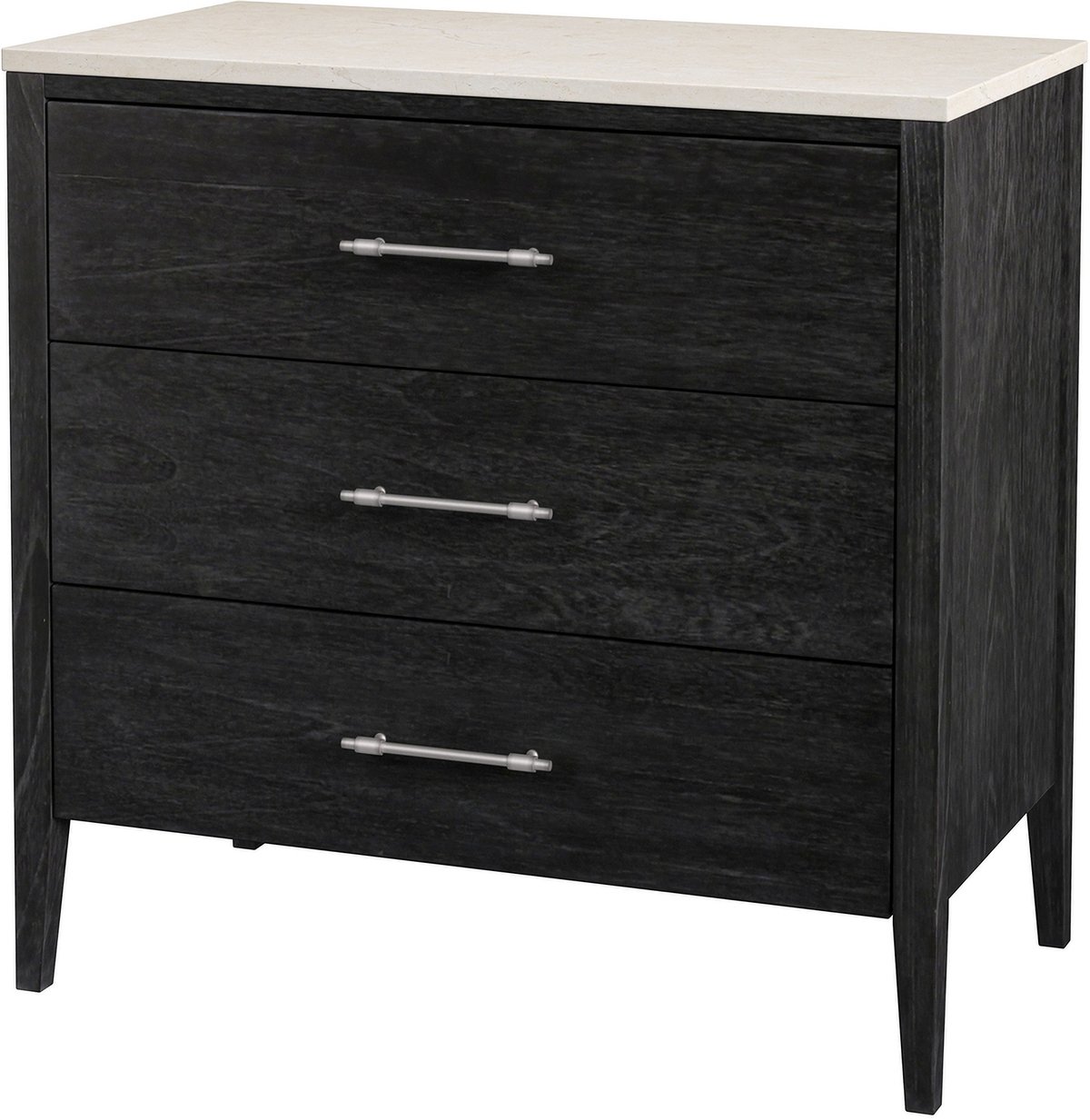 Discovering the Elegance of the Mayfair 3 Drawer Wood and Marble Chest in Black
