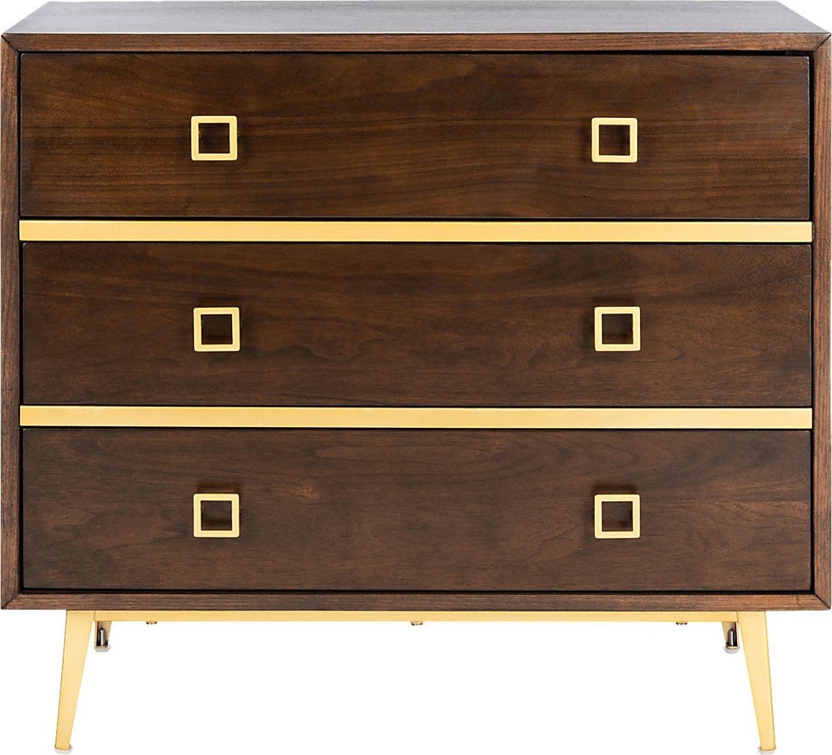 Unveiling the Geometric Dark Wood Accent Cabinet A Walnut, Gold, and Brass Masterpiece