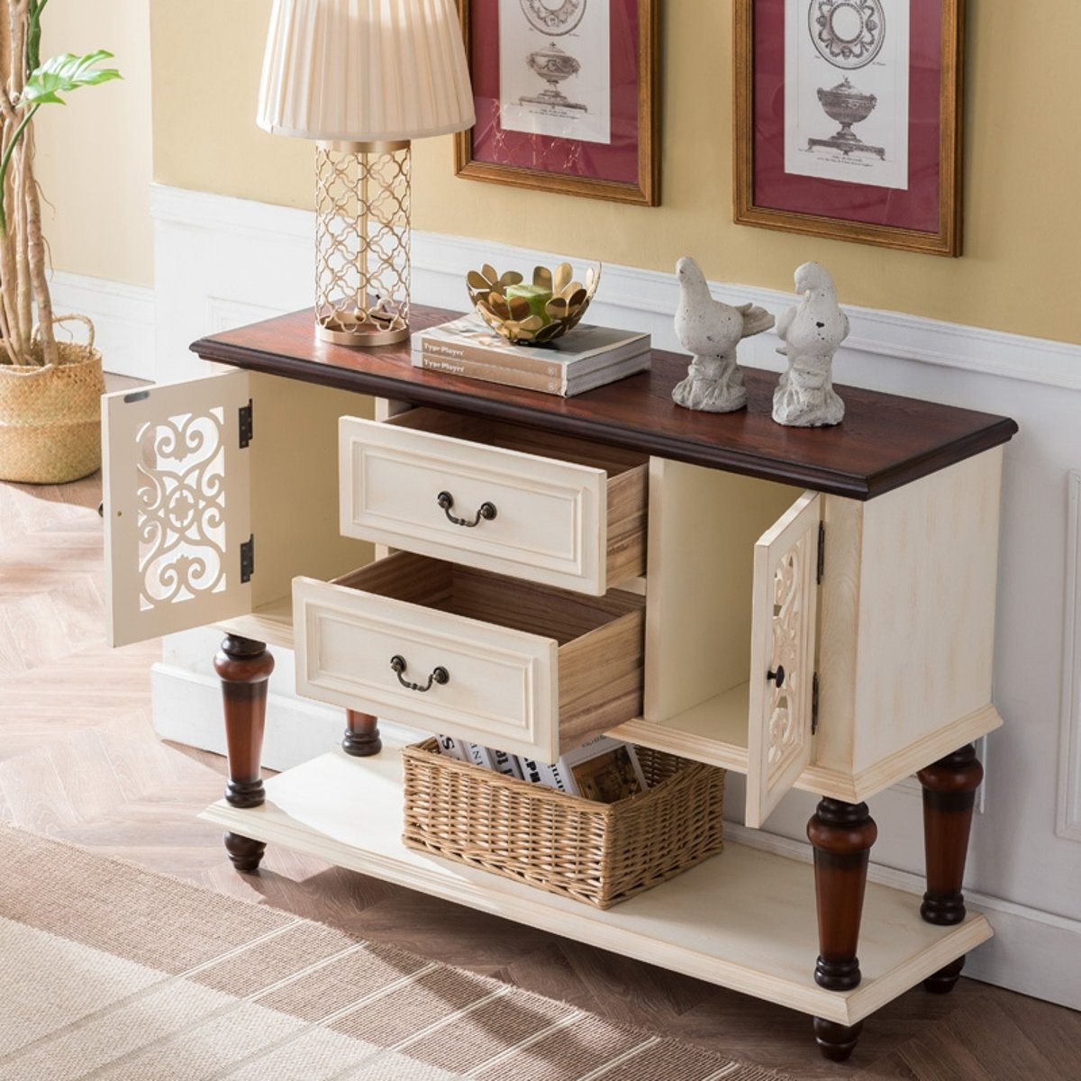 Unlocking Style and Storage with White Two-Door Accent Cabinets