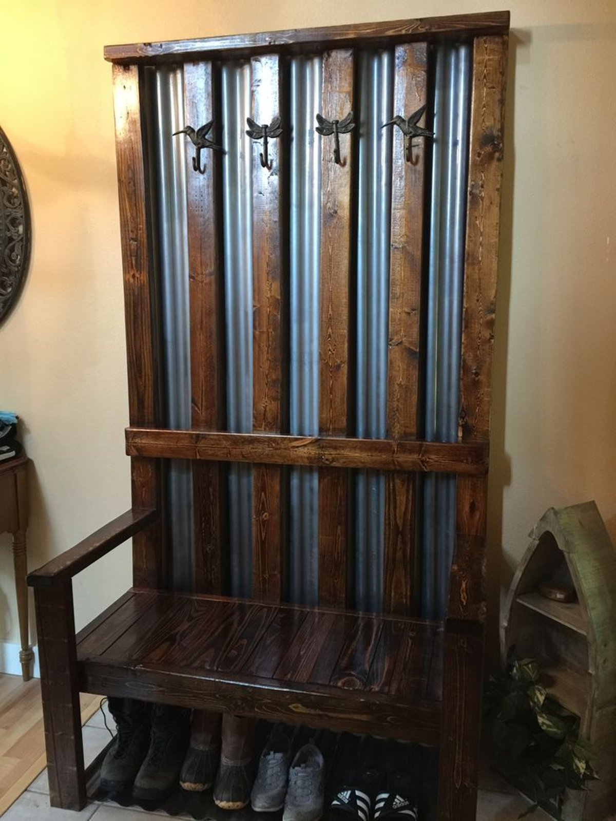 The Subtle Sophistication of European Ivory on Rustic Hall Trees