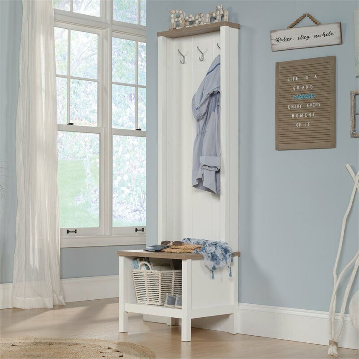 Creating Welcoming Entryways with the Sauder Cottage Road Hall Tree