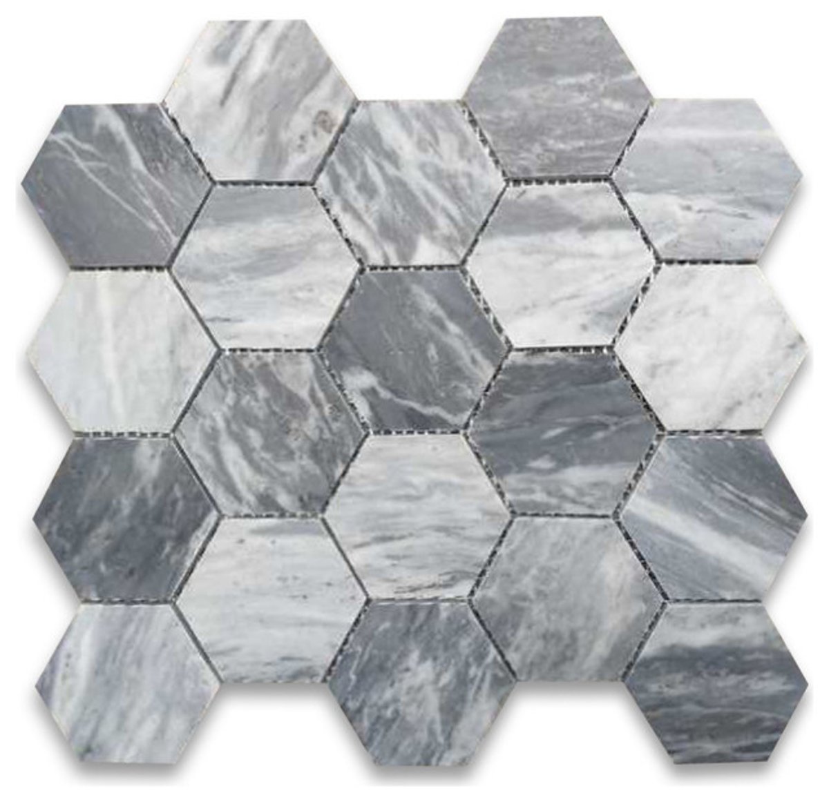 Discover the Timeless Appeal of Honed Bardiglio Gray Marble Mosaics