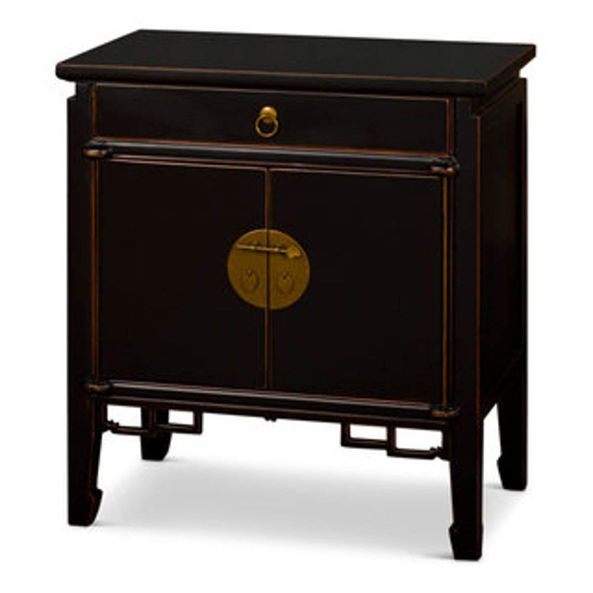 The Enduring Allure of Distressed Black Elmwood Peking Cabinets