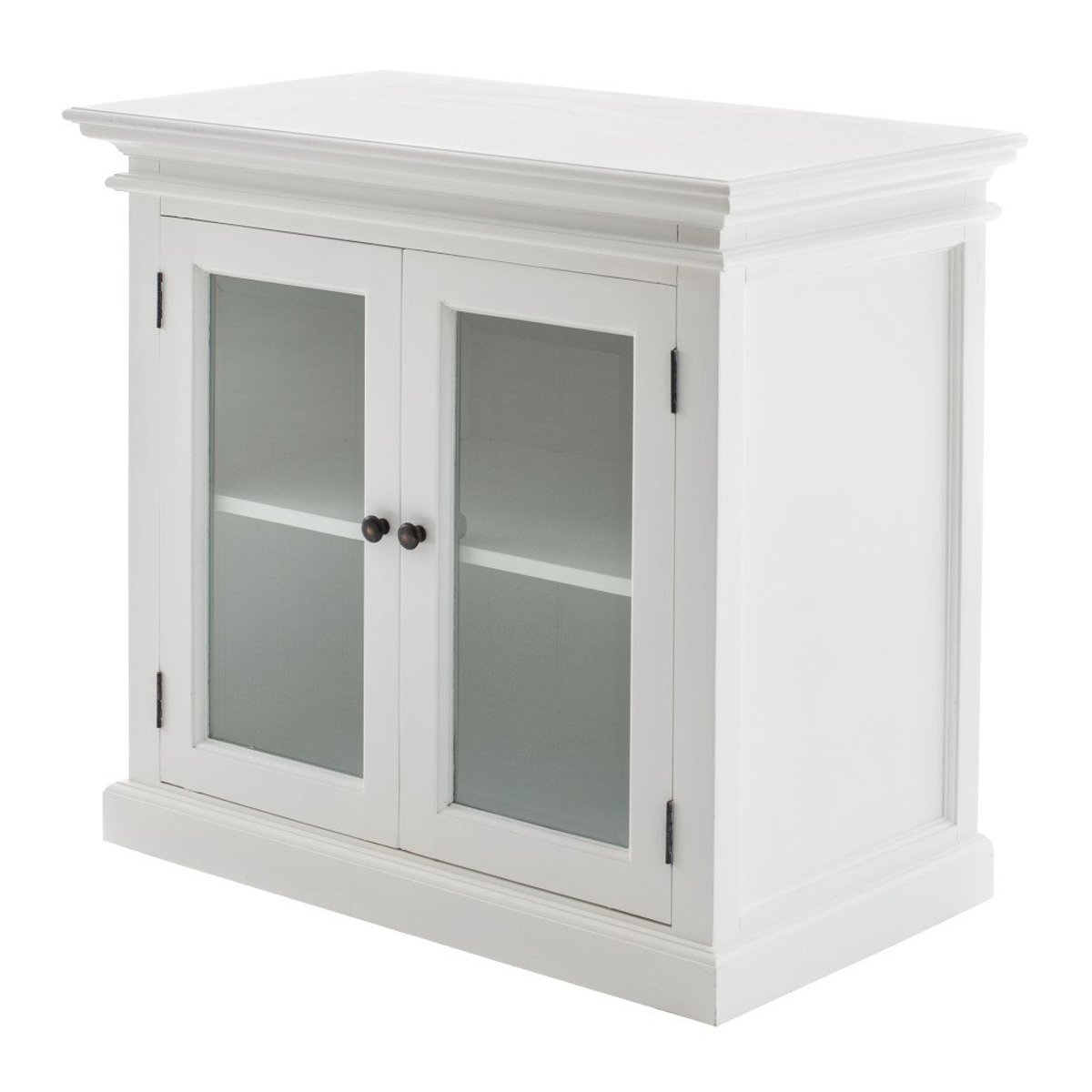 Creating Light and Space with White Glass Door Cabinets in Farmhouse Decor