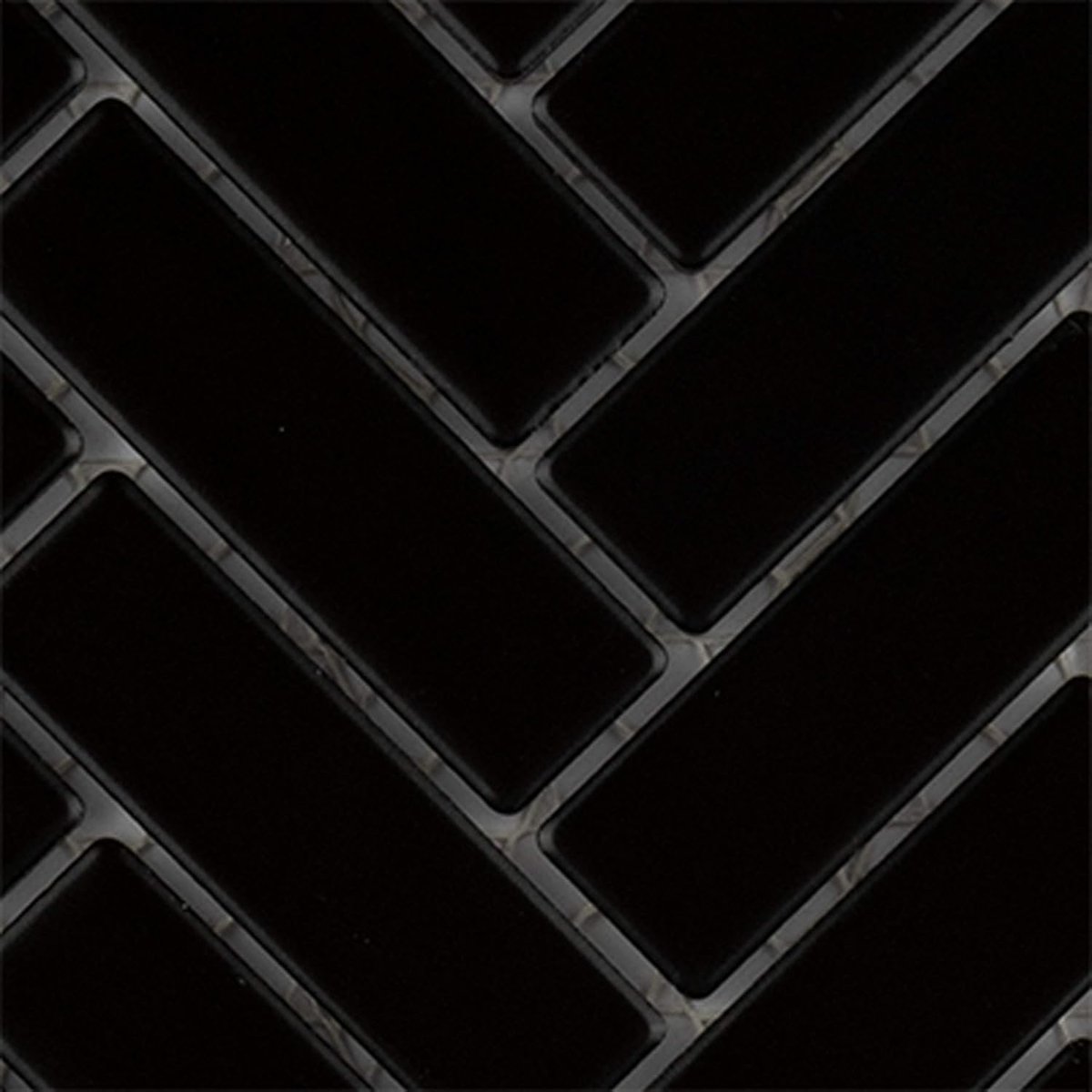 Transform Your Space with Metro Brick Herringbone Matte Black Porcelain Tile