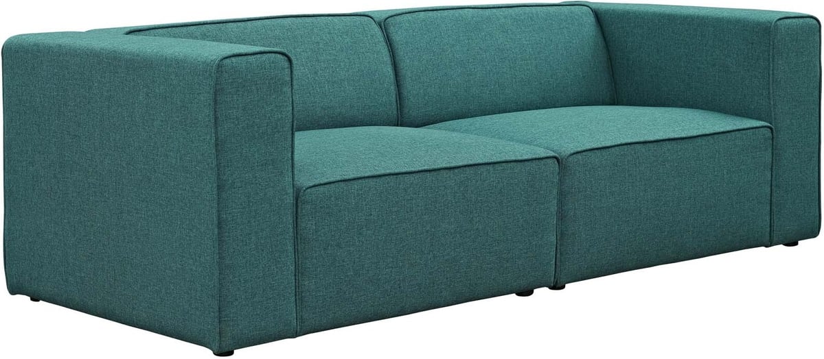 Crafting Comfort the Teal Mingle Sectional Sofa Set