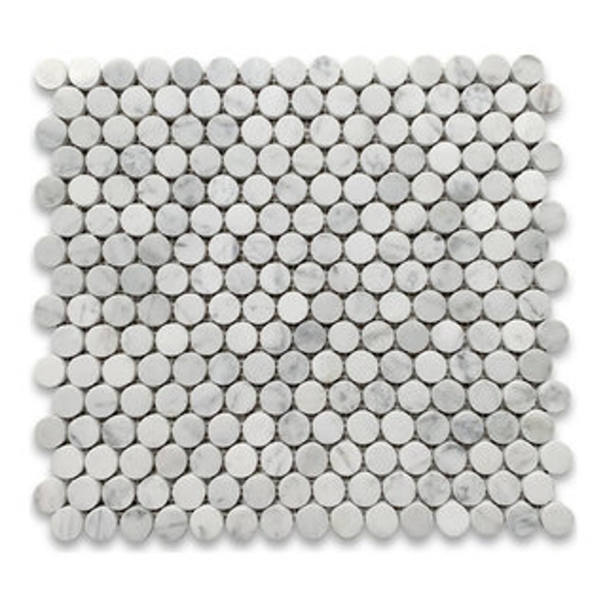 The Enduring Elegance of Polished White Carrara Penny Rounds