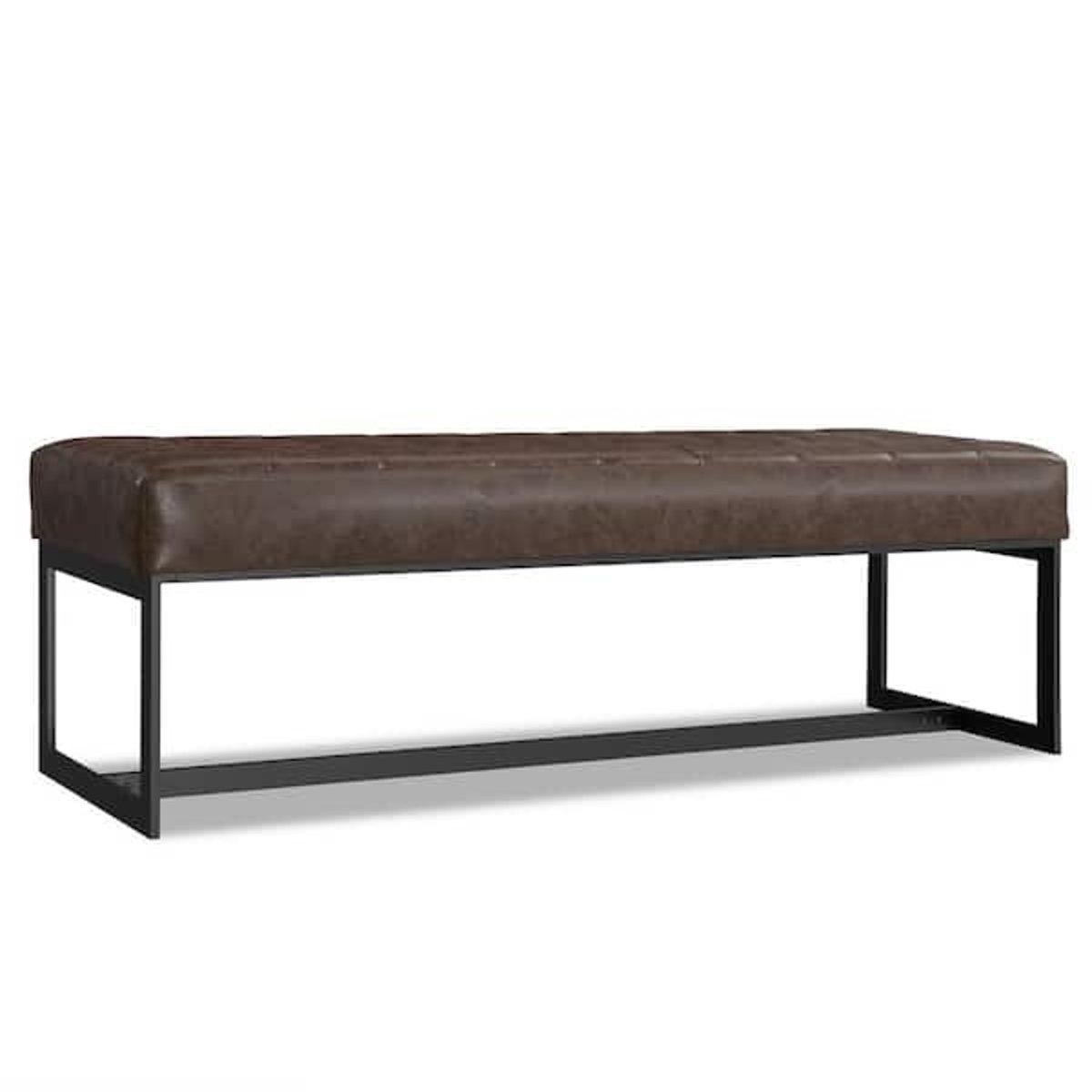 How Penelope Leather Ottoman Bench Brown Enhances Living Space Functionality and Aesthetics