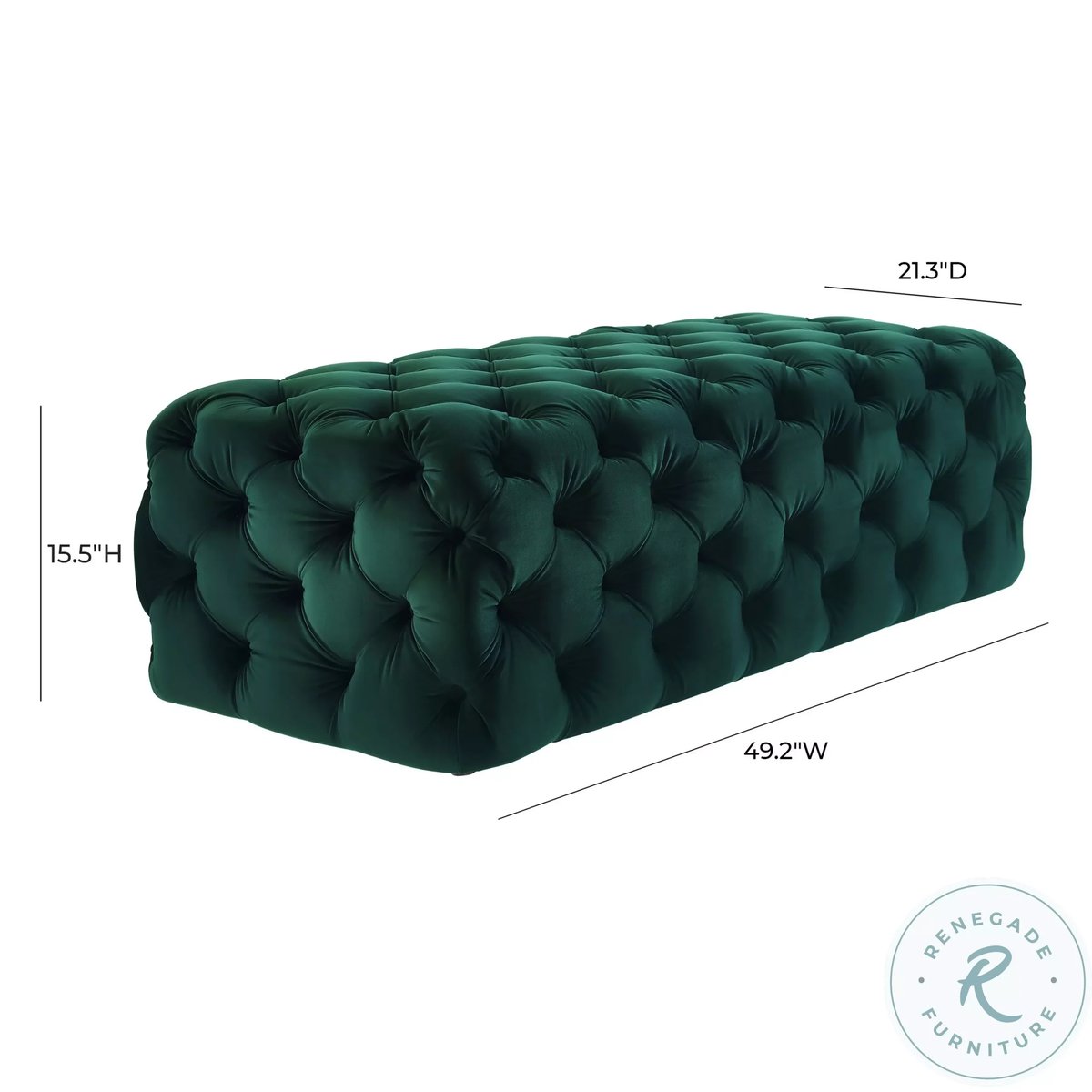 The Hidden Details That Make Kaylee Green Velvet Ottoman - Green Stand Out