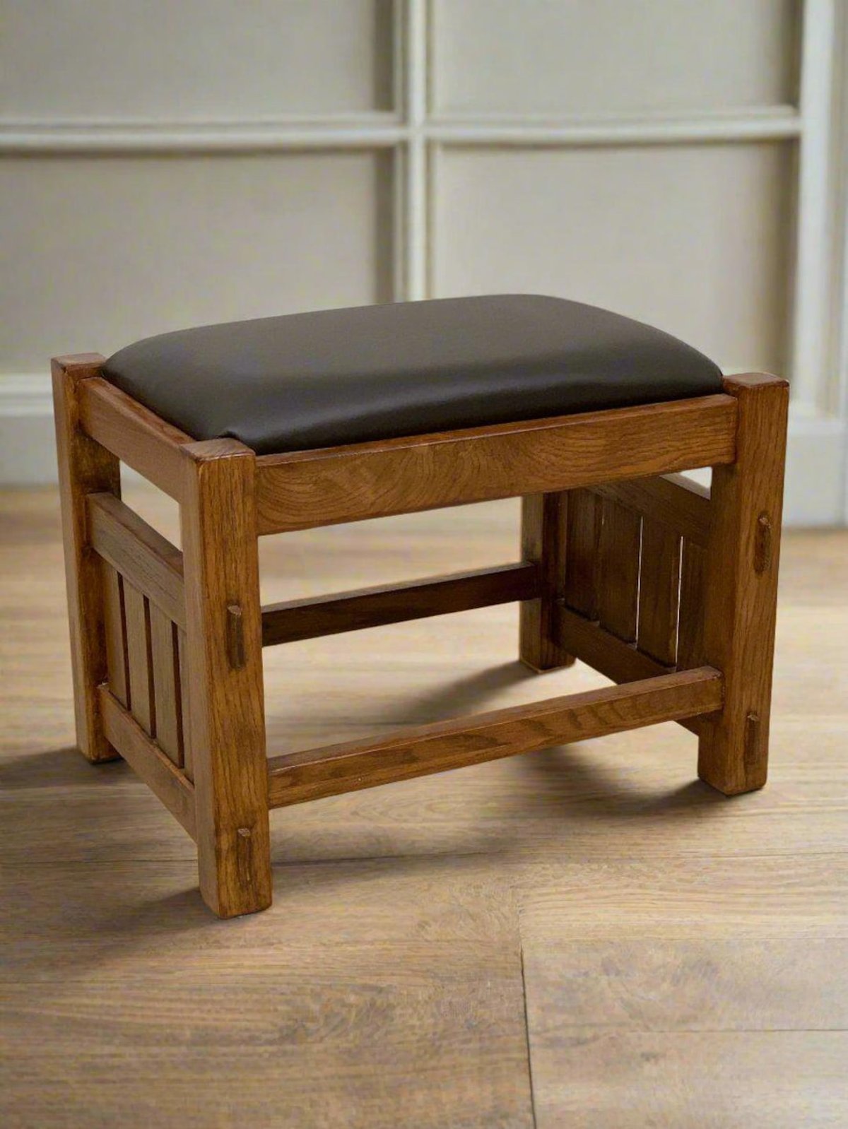 Demystifying the Materials and Construction of Mission Solid Oak Leather Foot Stool Ottoman