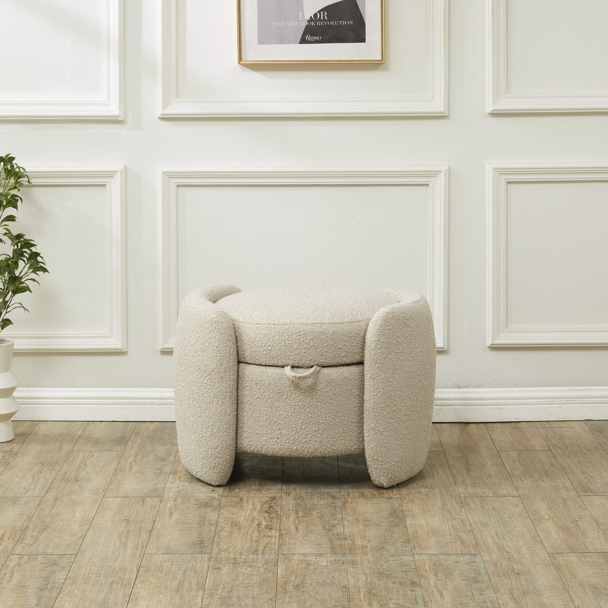 The Story Behind Safavieh Danianna Boucle Ottoman in Oatmeal Colorway