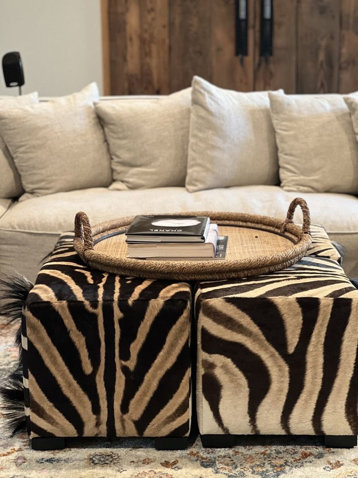 How Zebra Faux Fur Ottoman Transforms Living Room Aesthetics and Comfort Levels