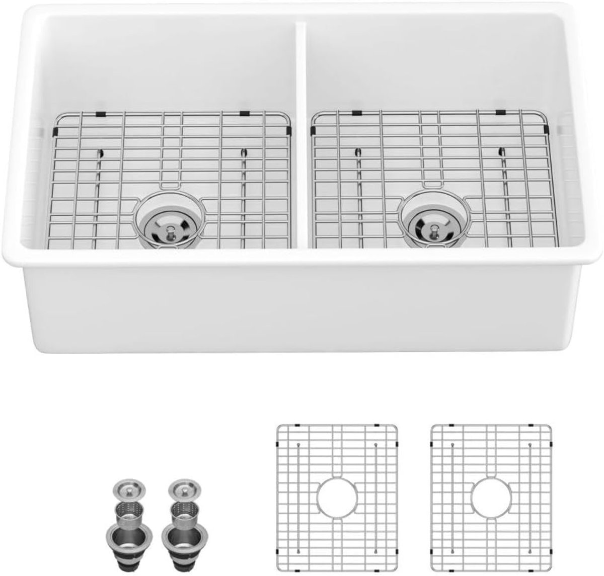 How rectangular white sinks resist scratches in kitchen environments