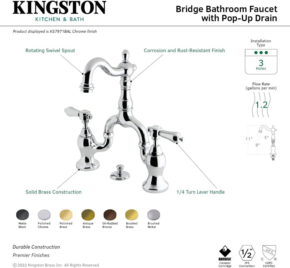 The Role of Material Quality in Kingston Brass KVBH25227W8B Bathroom Fixture Longevity