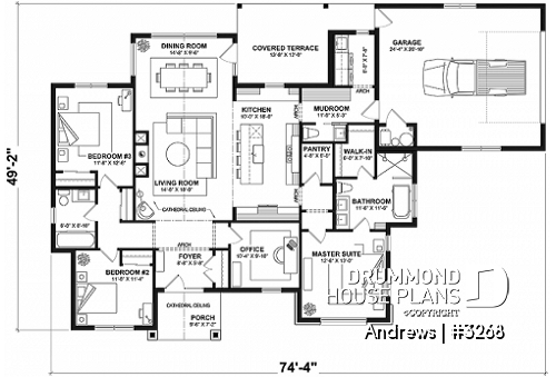 1 story 3 bedroom house plans 5