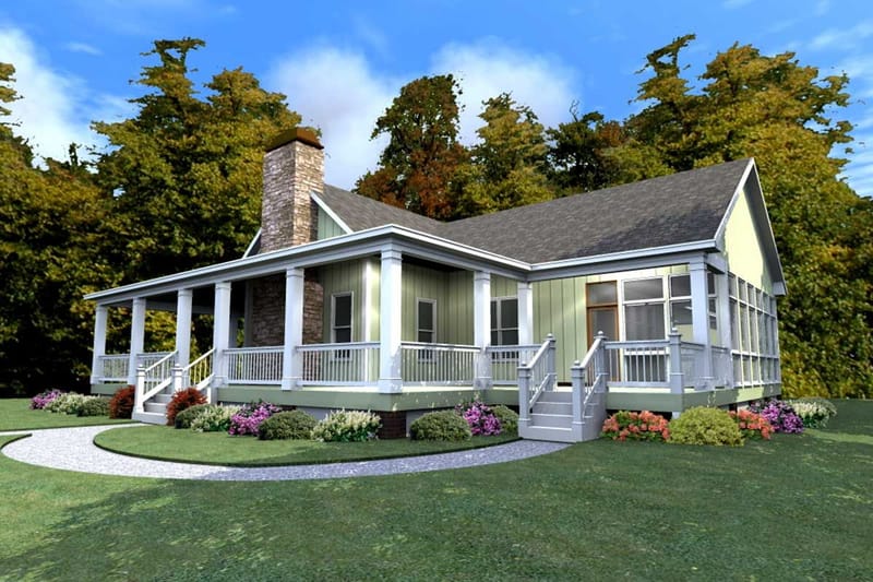 1 story farmhouse with wrap around porch 5