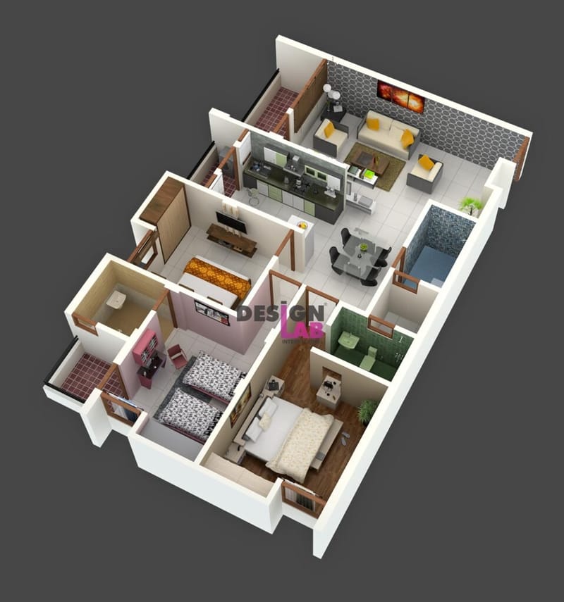 1200 sq feet home design 2