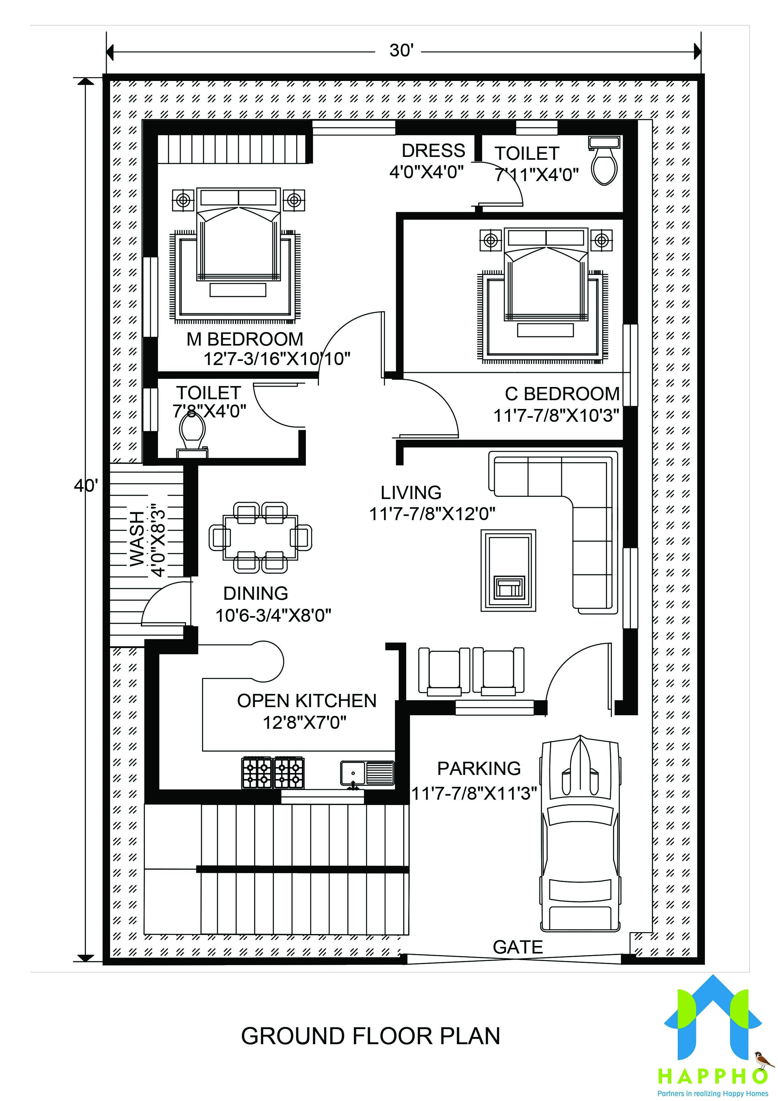 1200 sq ft house design 2