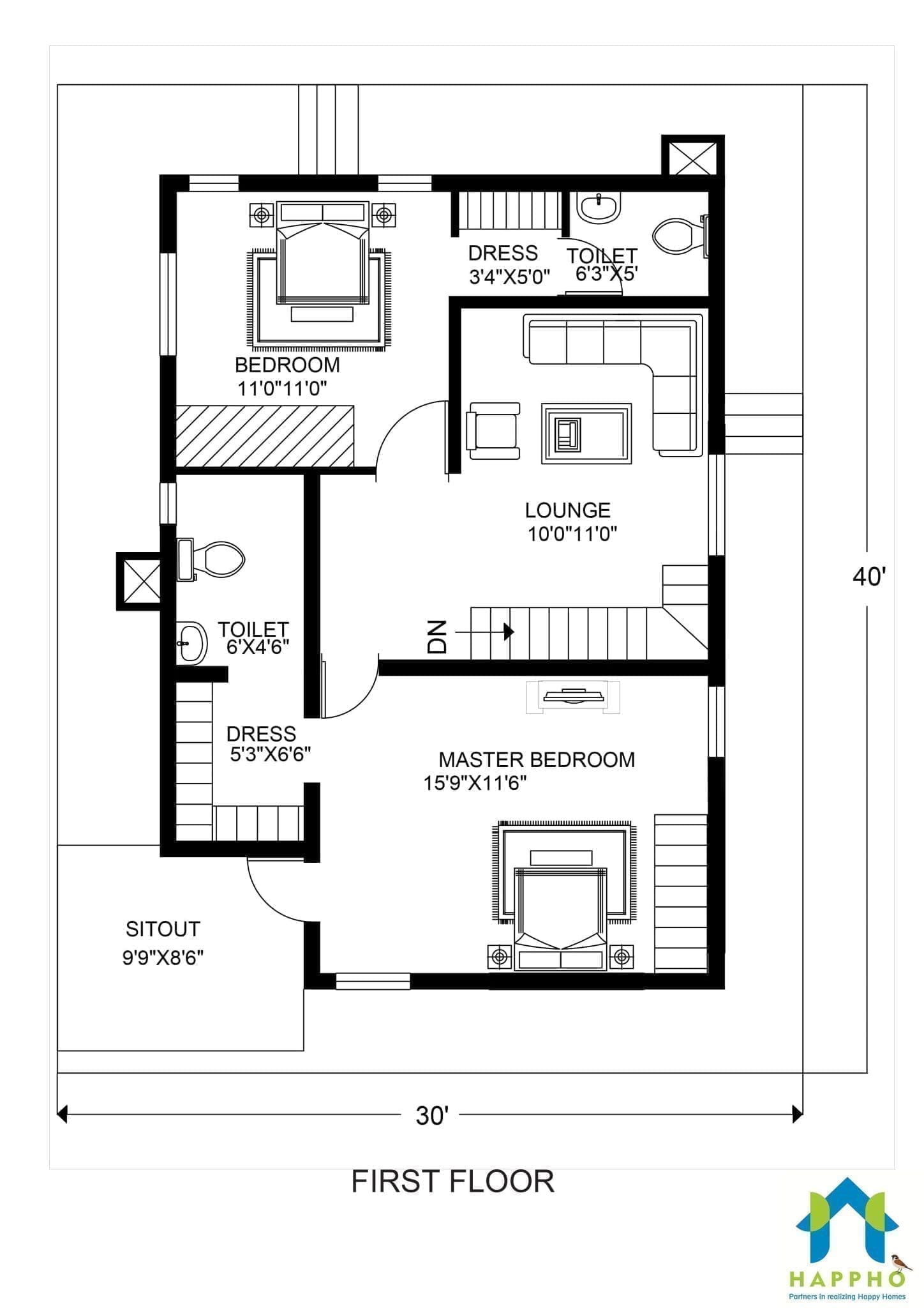 1200 sq ft house design 5