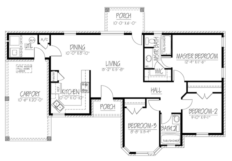 1200 sq ft ranch style house plans 4