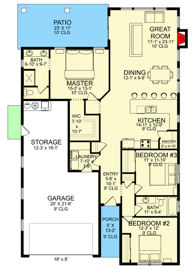 1600 sq ft house plans 3 bedroom 2
