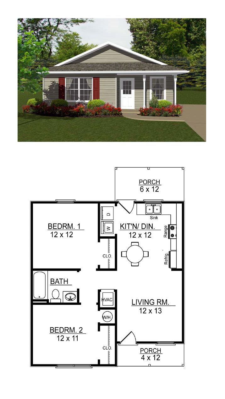 2 bed 1 bath home plans 4