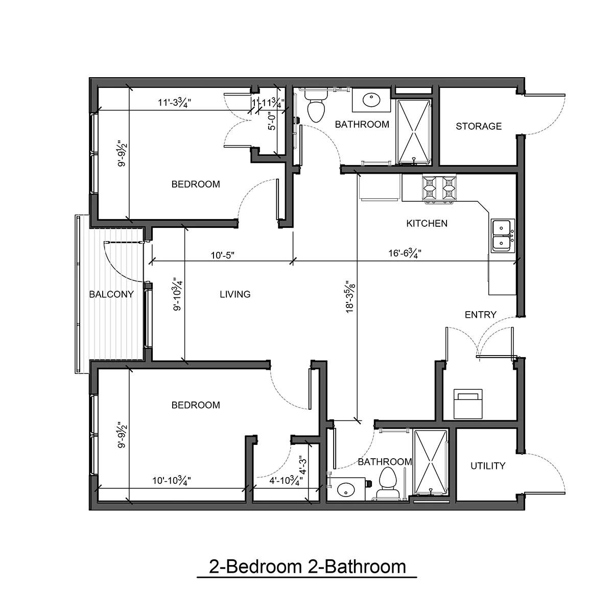 2 bed 2 bath floor plans 2