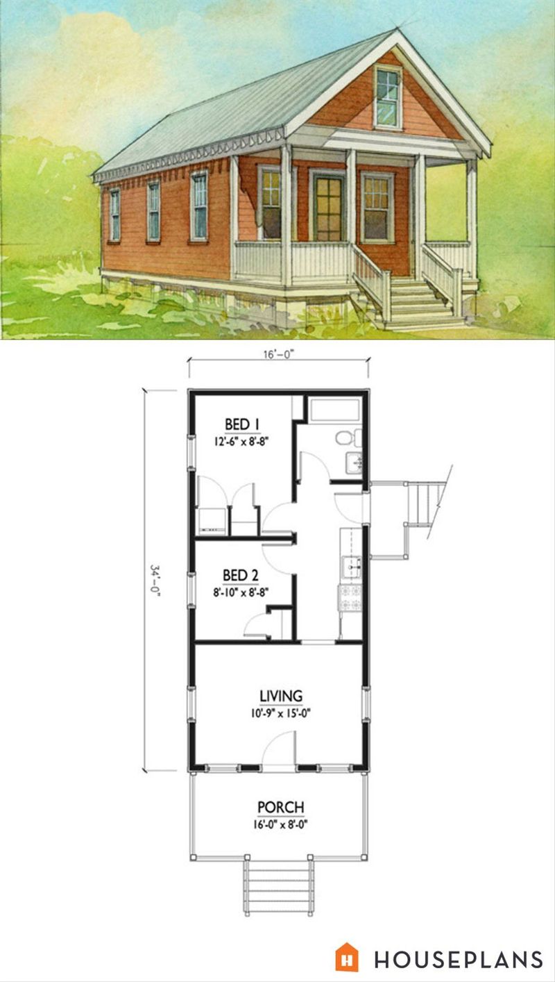 2 bed cottage floor plans 5