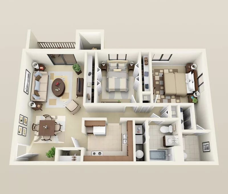 2 bedroom 1.5 bath house plans 4