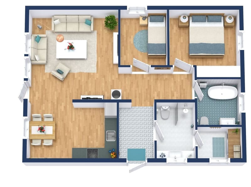 2 bedroom 1 bathroom house designs 1