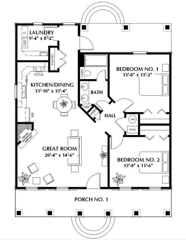 2 bedroom 2 bath house floor plans 3