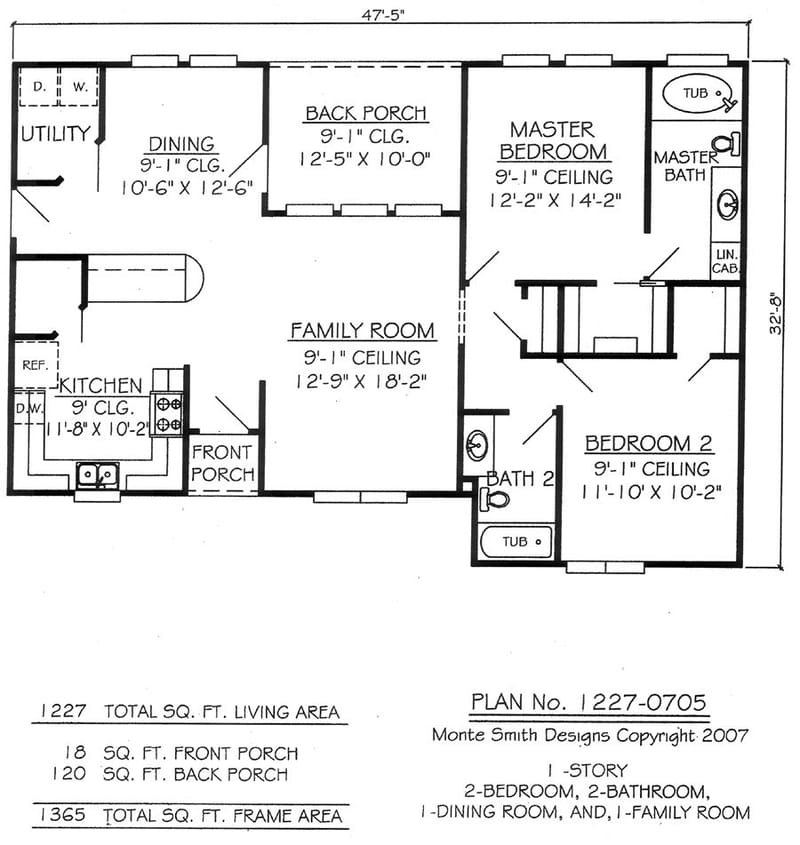 2 bedroom bath house plans 3