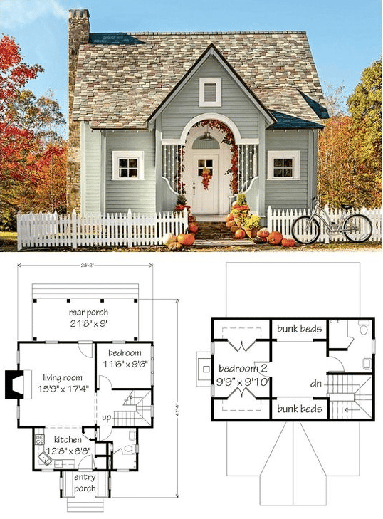 2 bedroom cottage floor plans 3