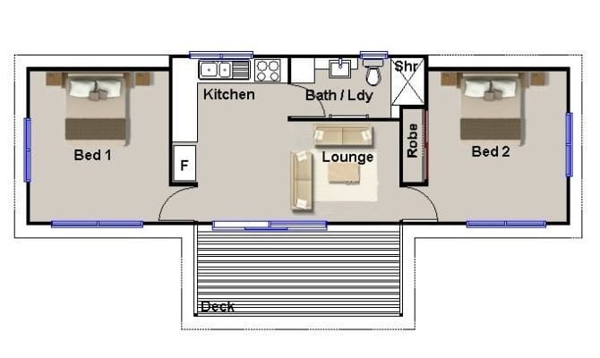 2 bedroom guest cottage plans 3