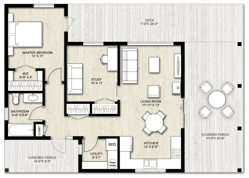 2 bedroom guest cottage plans 3