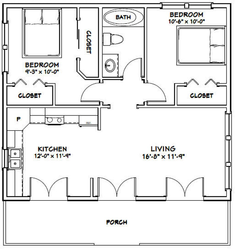2 bedroom guest cottage plans 2