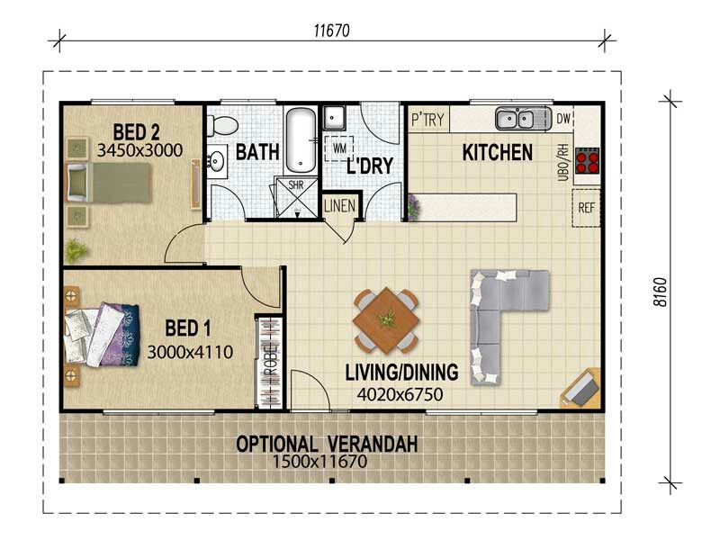 2 bedroom guest cottage plans 3