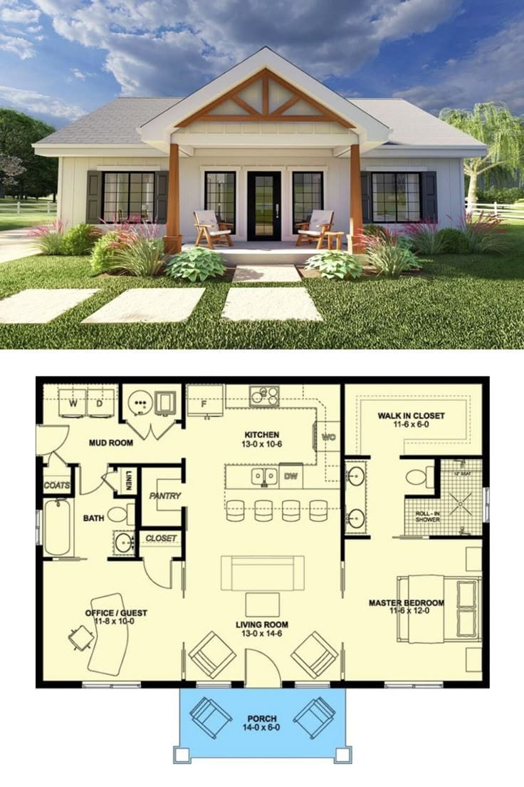 2 bedroom house plans single story 2