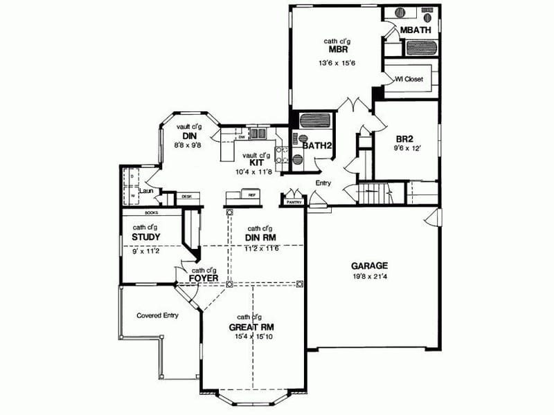 2 bedroom house plans single story 4