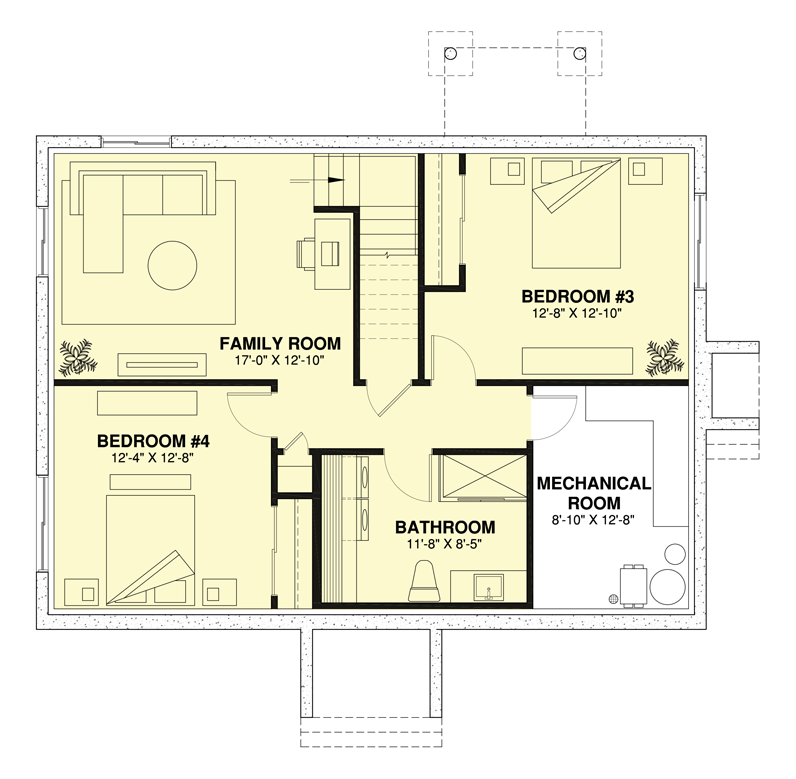 2 bedroom house plans single story 5