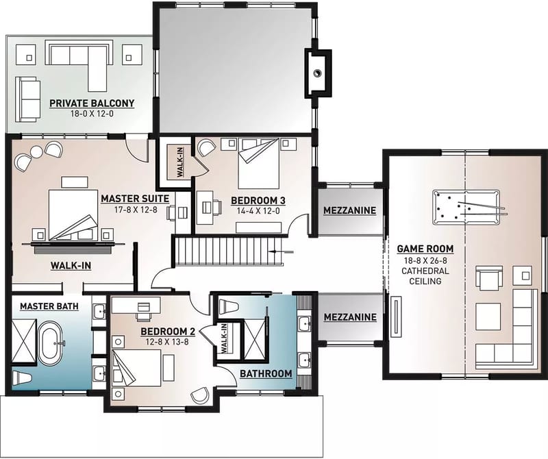 2 bedroom house plans with 2 master suites 5