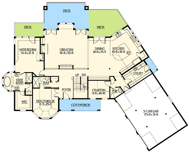 2 bedroom house plans with 2 master suites 4