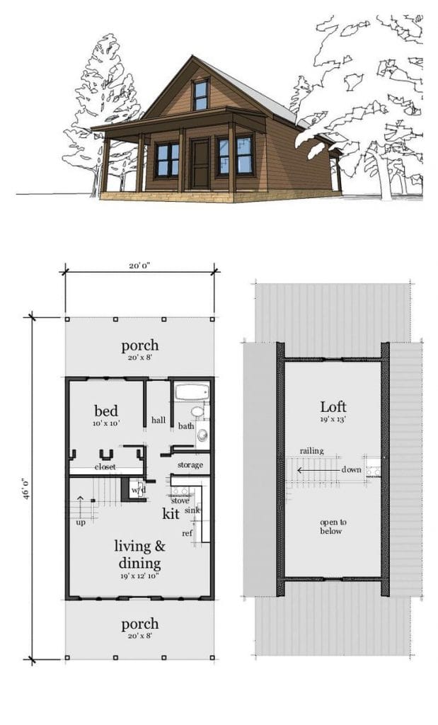 2 bedroom house plans with loft 2