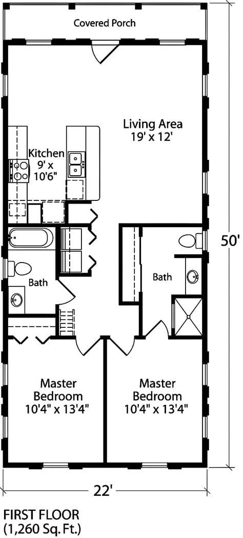 2 bedroom house plans with loft 4