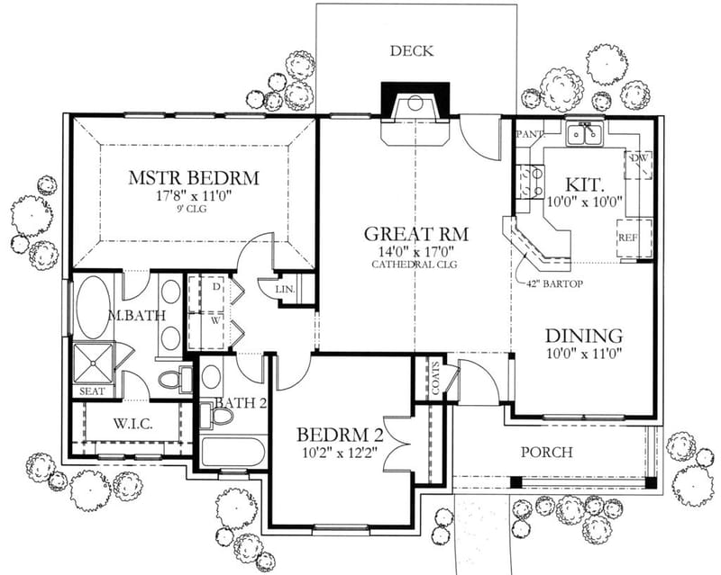 2 bedroom ranch style floor plans 4