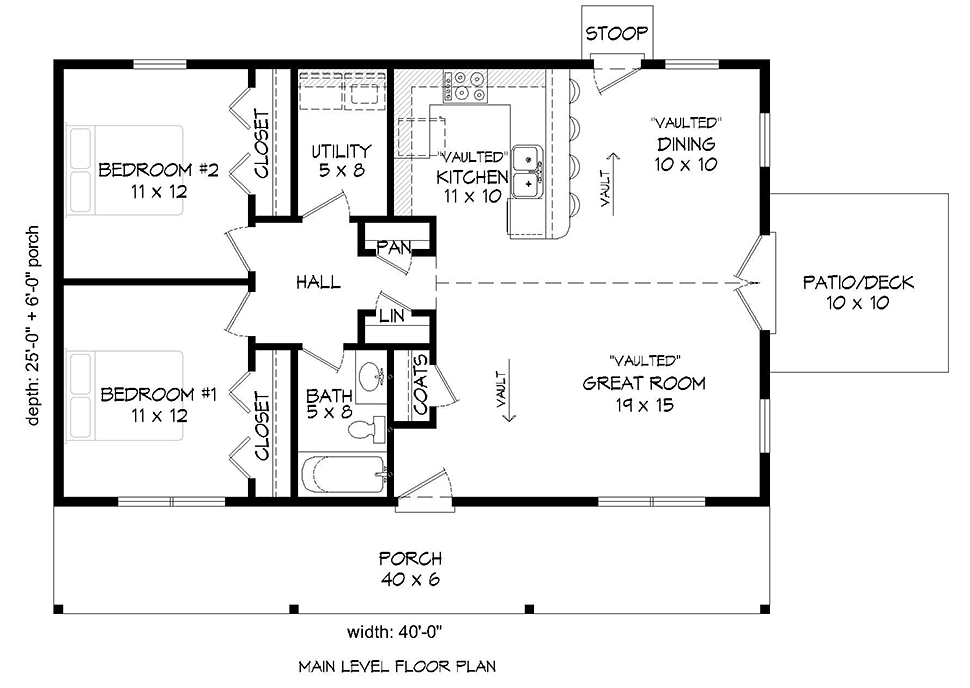 2 bedroom ranch style house plans 4